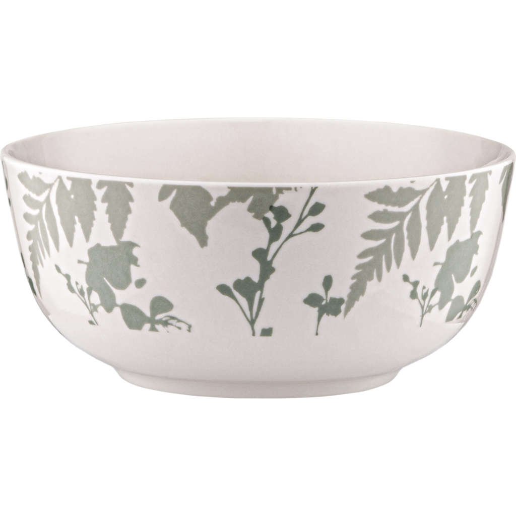 Салатник Ardesto Capri 510мл, 13.8см, порцеляна, біло-зелений (AR0414CWG) - зображення 1