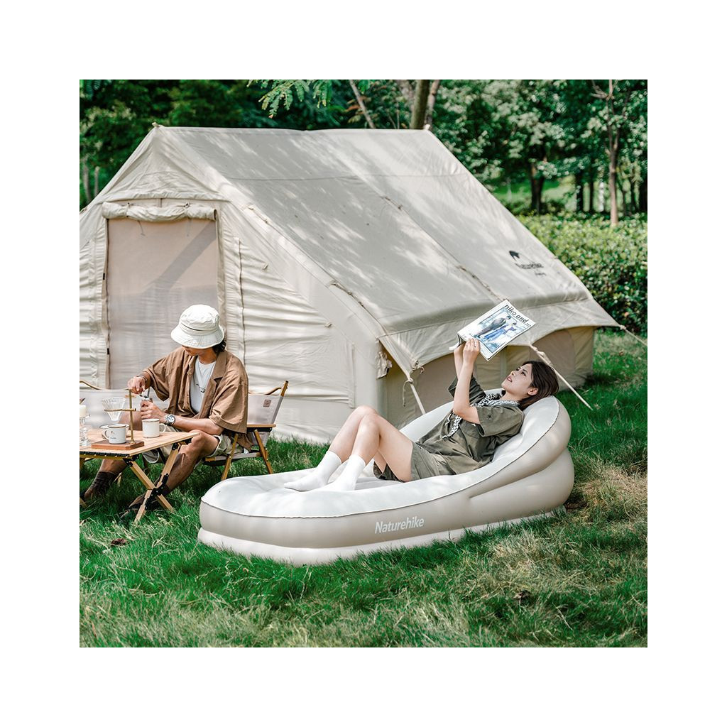 Матрац надувний Naturehike CNK2300DZ020 180 х 90 см з підголовником бежевий (6976023922480) - зображення 3