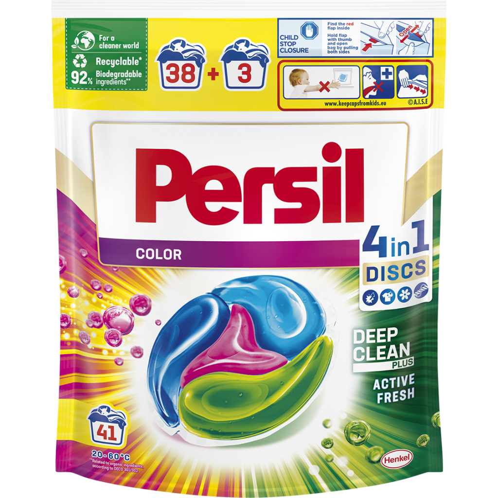 Капсули для прання Persil Discs Color Deep Clean 41 шт. (9000101537345) - зображення 1