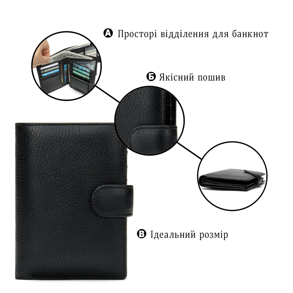Гаманець Vintage Чорний (14927) - изображение 4