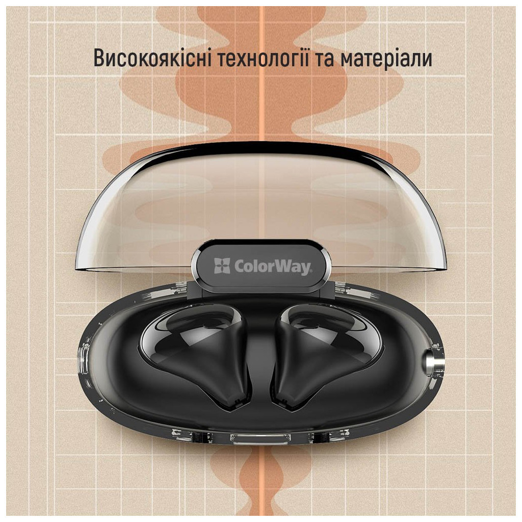 Навушники ColorWay Slim TWS-2 Earbuds Black (CW-TWS2BK) - зображення 12