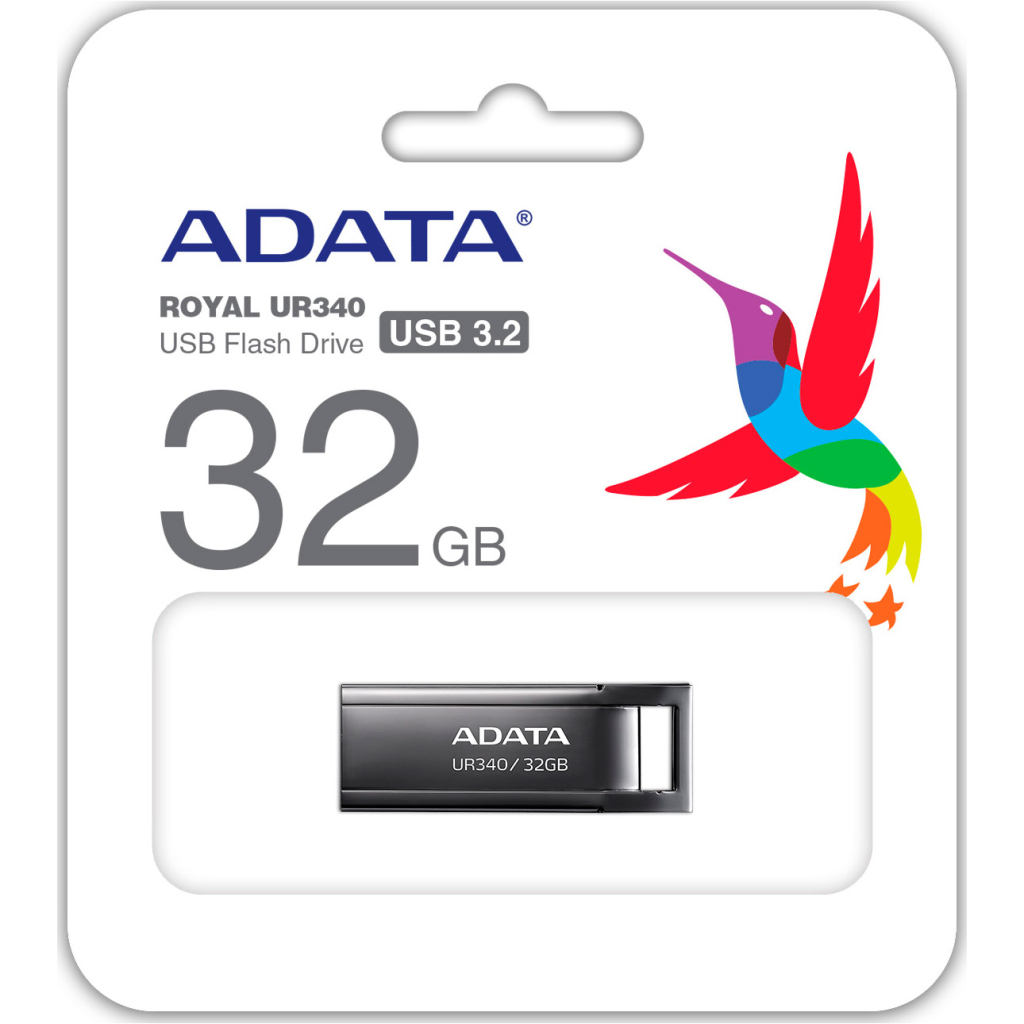 USB флеш накопичувач ADATA 32GB UR340 Black USB 3.2 (AROY-UR340-32GBK) - зображення 5