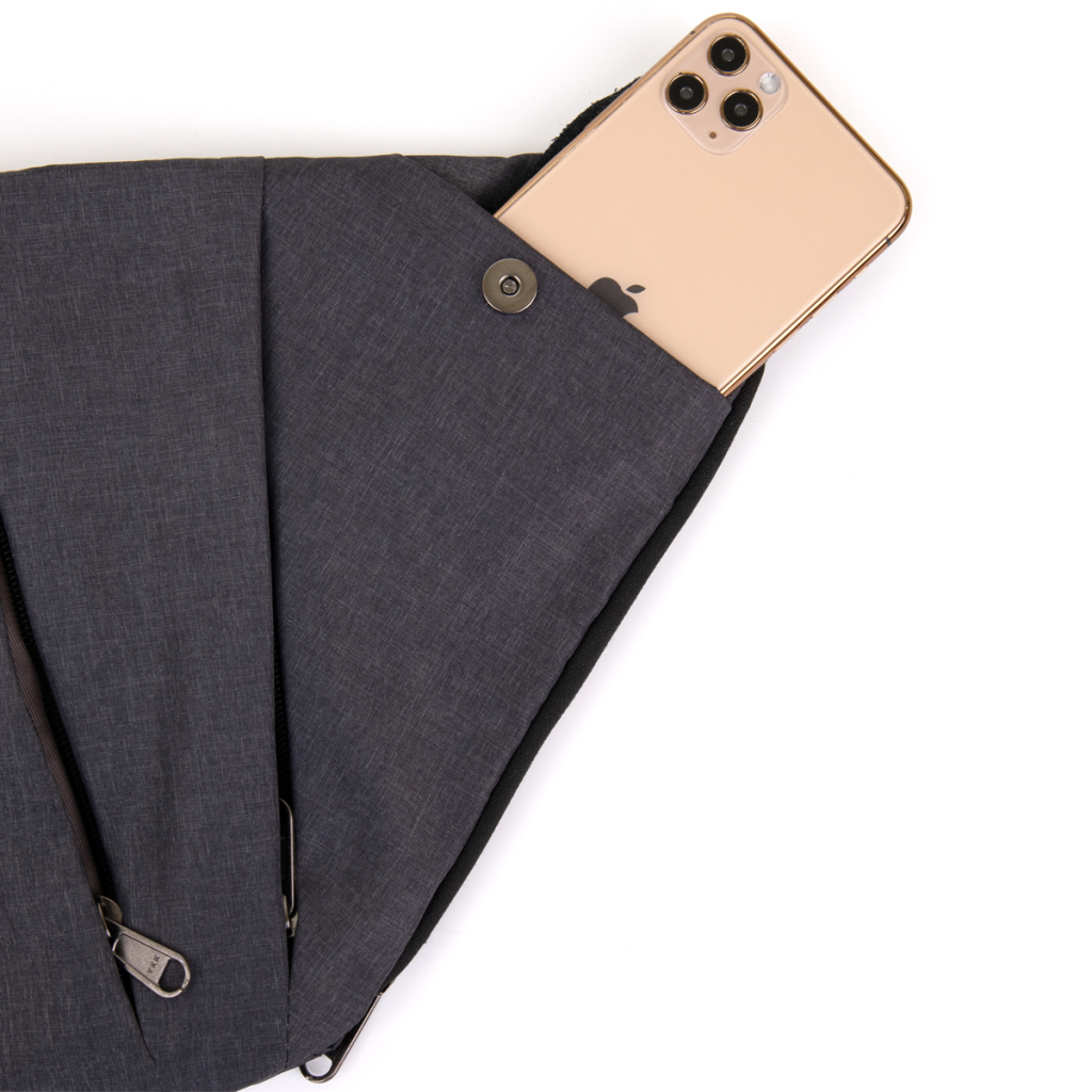 Сумка Vintage Слінг нейлонова Сіра (20558) - зображення 5