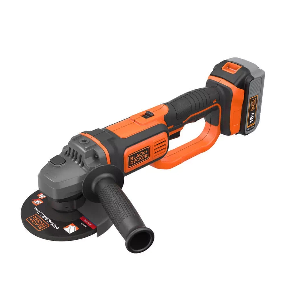 Шліфувальна машина Black&Decker 18V, 4Ah, 125 мм, 8600 об/хв (BCG720M1) - зображення 1