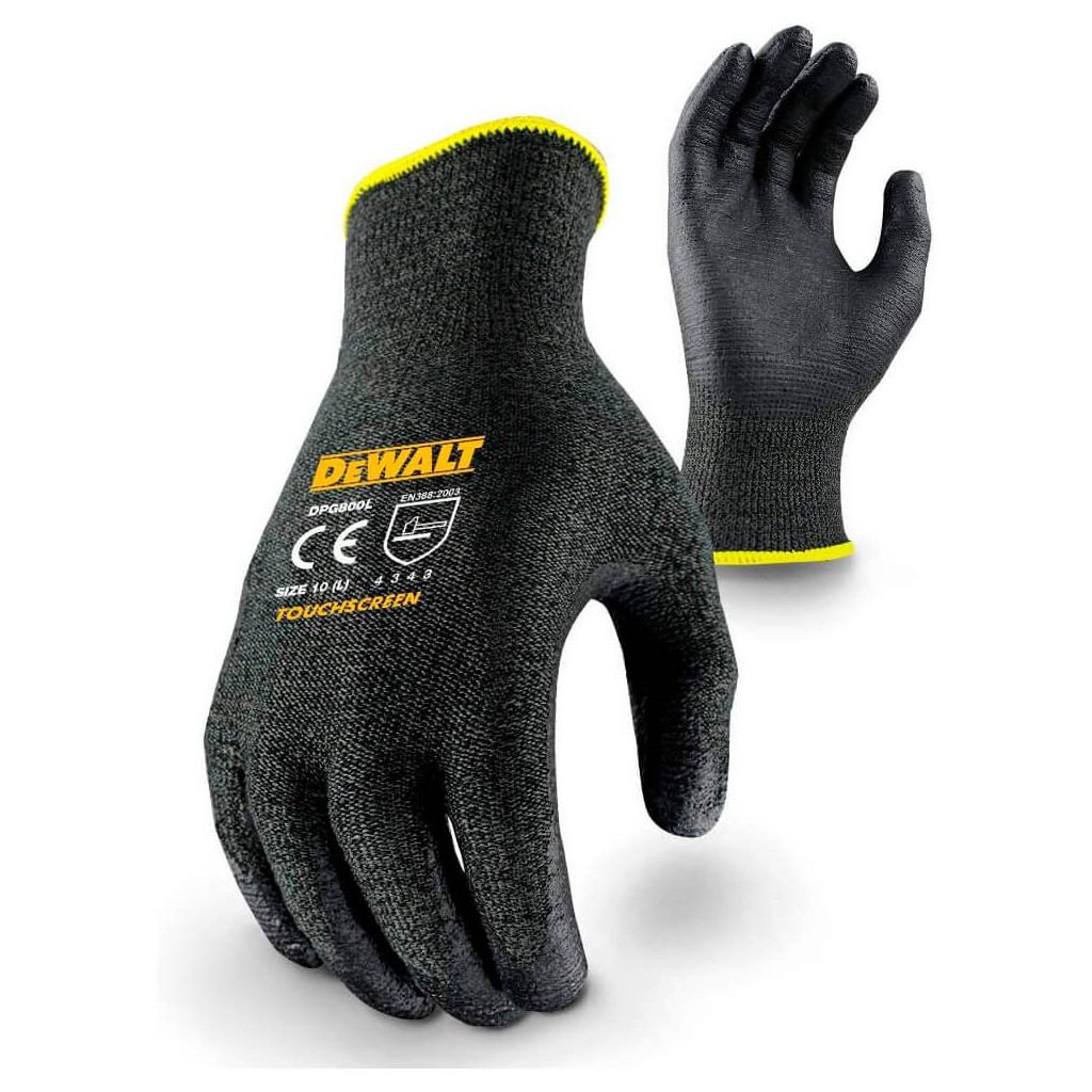 Захисні рукавиці DeWALT розм. L/9, з високою стійкістю до порізів (DPG800L) - зображення 1