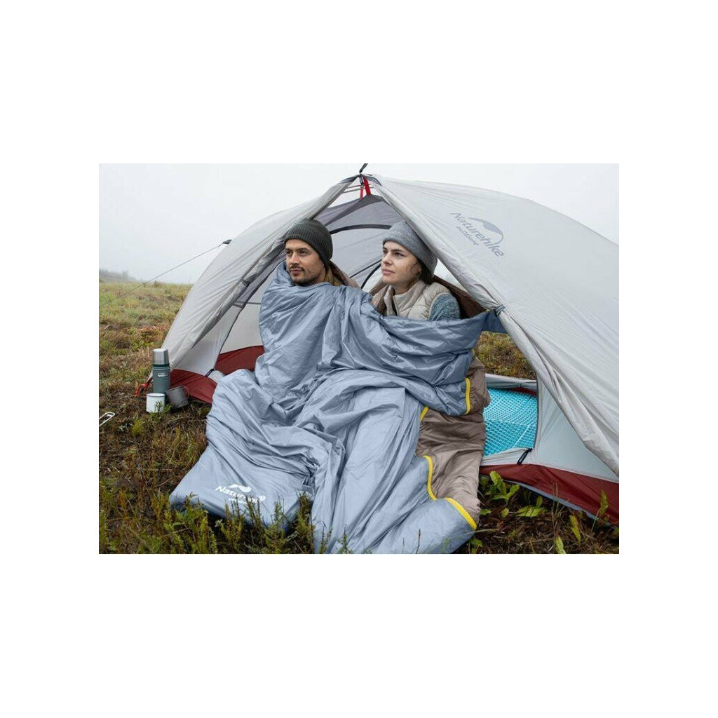Спальний мішок Naturehike надлегкий Summer LW180 NH21MSD09 правий (15°C) p-p XL коричневий (6927595777985-R) - зображення 3