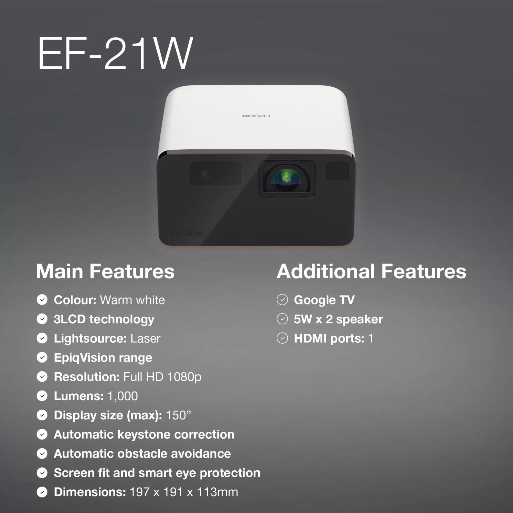 Проектор Epson EF-21W (V11HB35040) - зображення 5