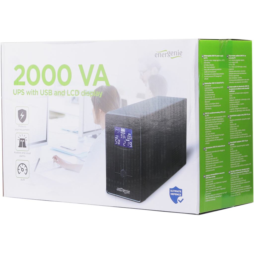 Пристрій безперебійного живлення EnerGenie EG-UPS-035 2000VA LCD (EG-UPS-035) - зображення 4