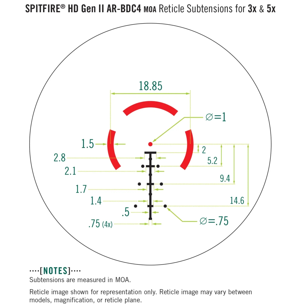 Коліматорний приціл Vortex призматичний Spitfire HD Gen II 3-х з сіткою AR-BDC4 (SPR-300) - зображення 8