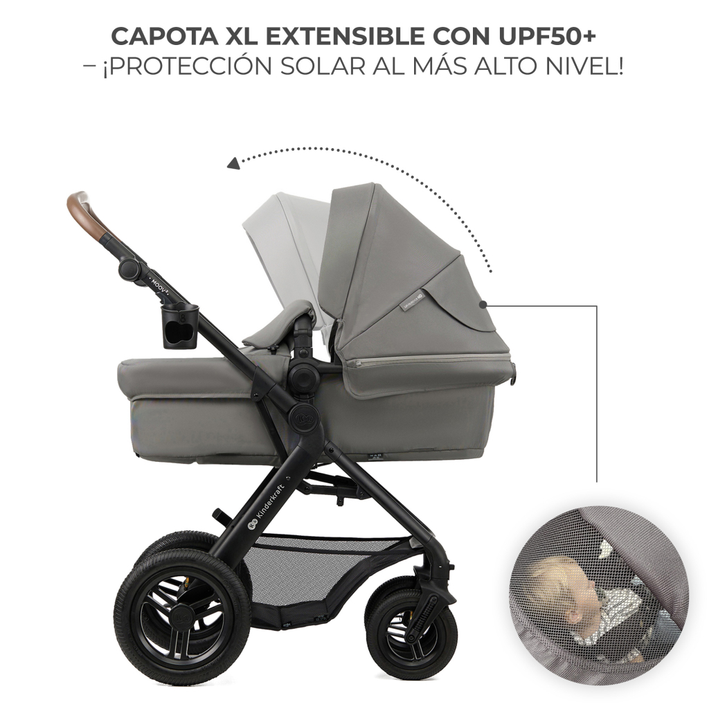Коляска Kinderkraft 3 в 1 Moov 2 Air Light Gray (KSMOOV02LGR3000) (5902533925940) - зображення 4