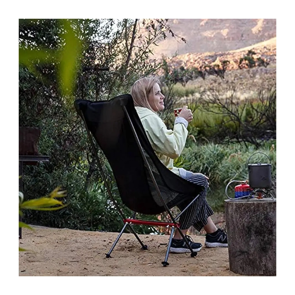 Крісло складане Naturehike YL06 Alu Folding Moon Chair NH18Y060-Z Бежеве (6927595753538) - зображення 5