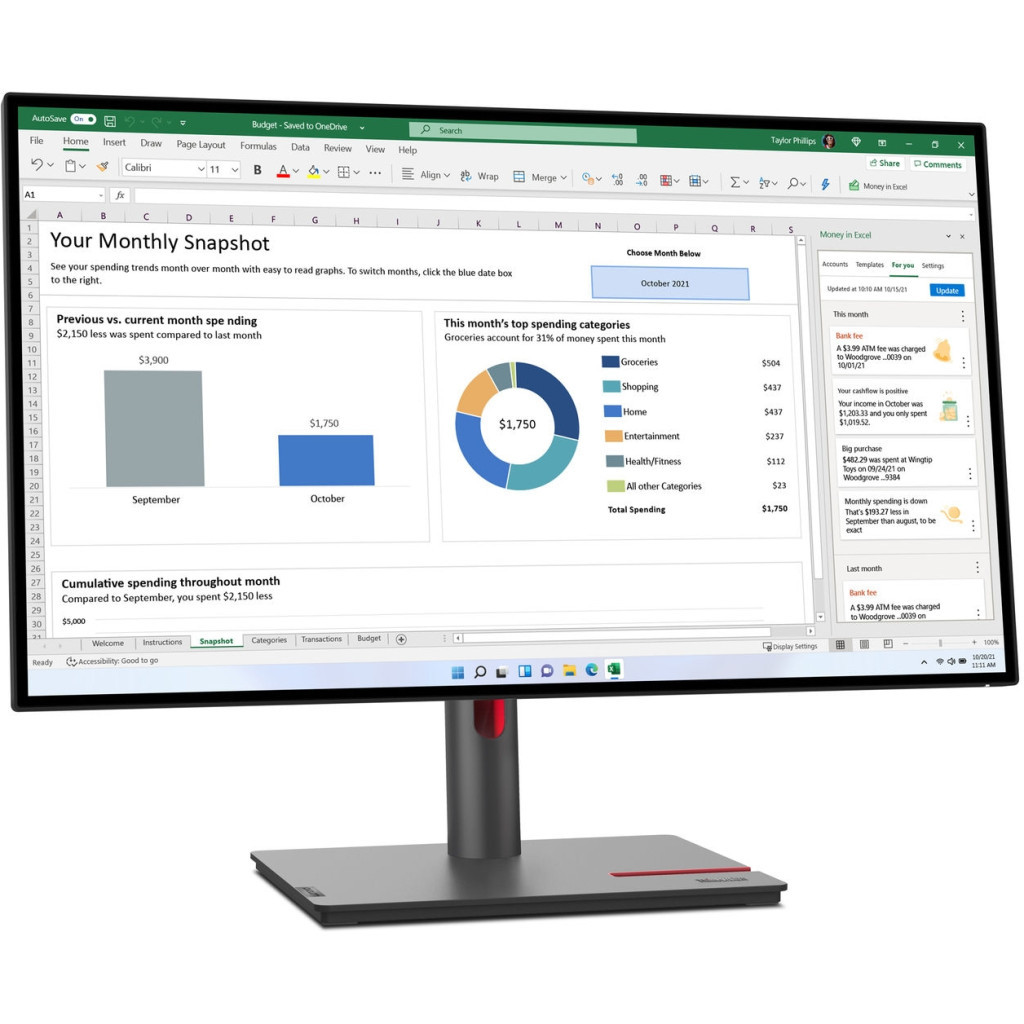 Монітор Lenovo T27h-30 (63A3ZAT1UA) - зображення 2
