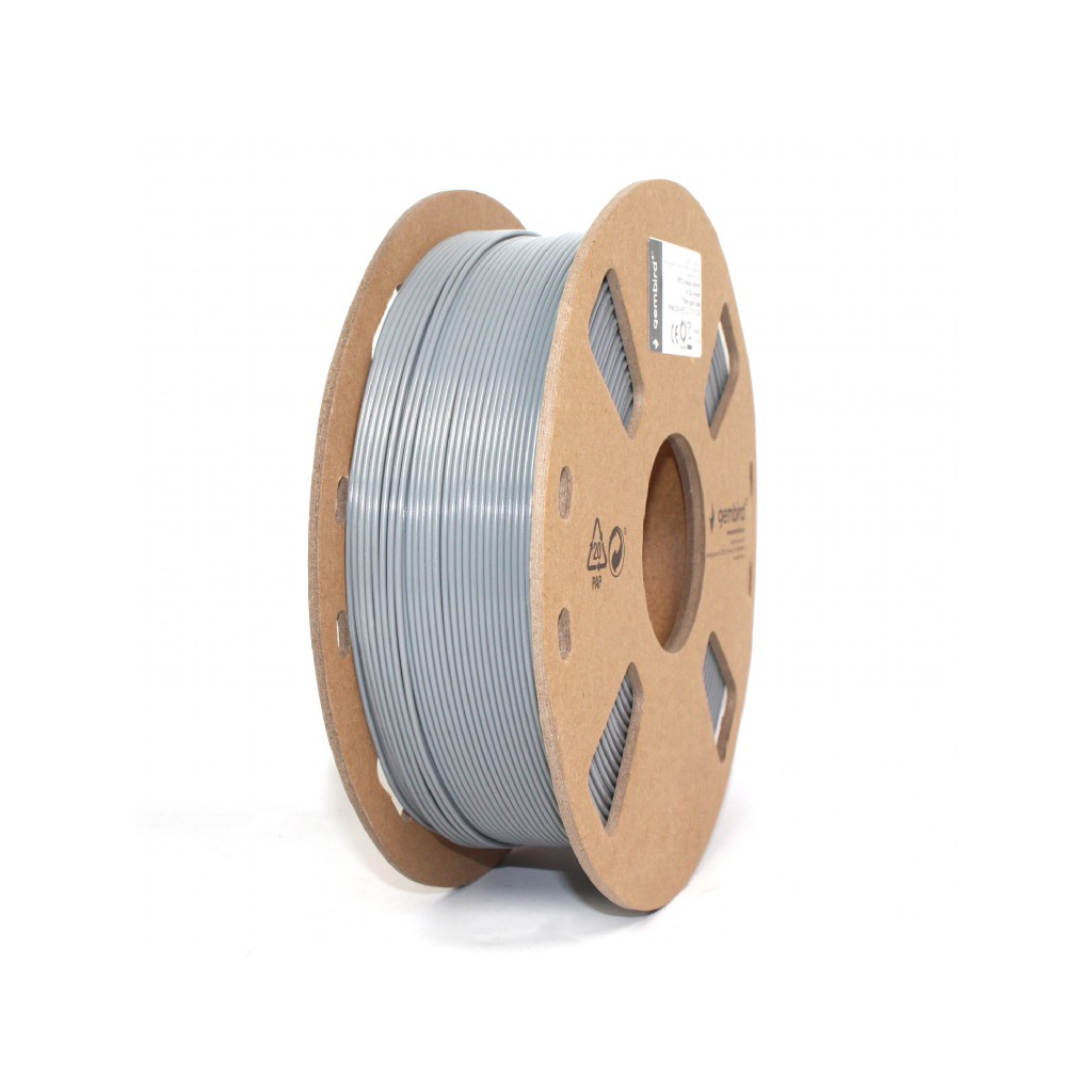 Пластик для 3D-принтера Gembird PETG, 1.75 мм, gray, 1 кг (3DP-PETG1.75-01-GR) - зображення 2