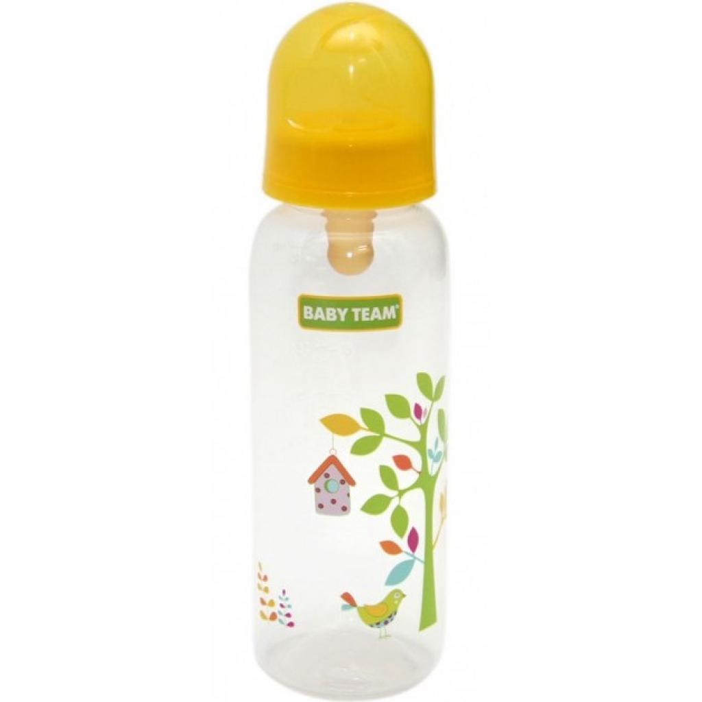 Пляшечка для годування Baby Team з латекс. соскою 250 мл 0+ жовт (1310_желтый) - зображення 2