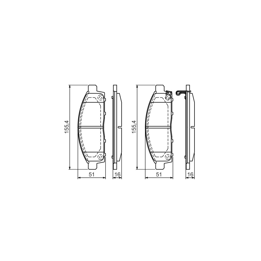 Гальмівні колодки Bosch 0 986 494 268 - зображення 2