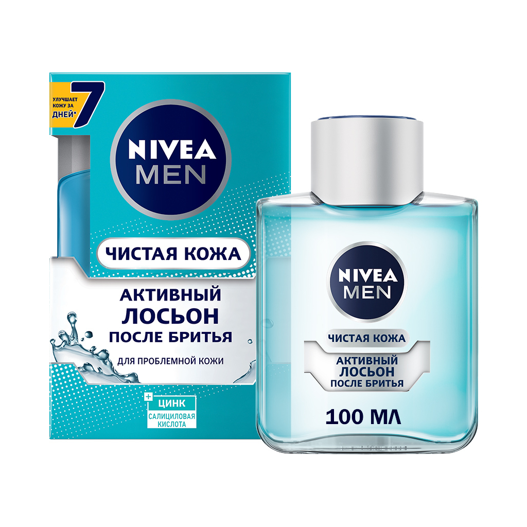 Лосьйон після гоління Nivea Men Чиста шкіра з цинком та саліциловою кислотою 100 мл (4005900675415) - изображение 2