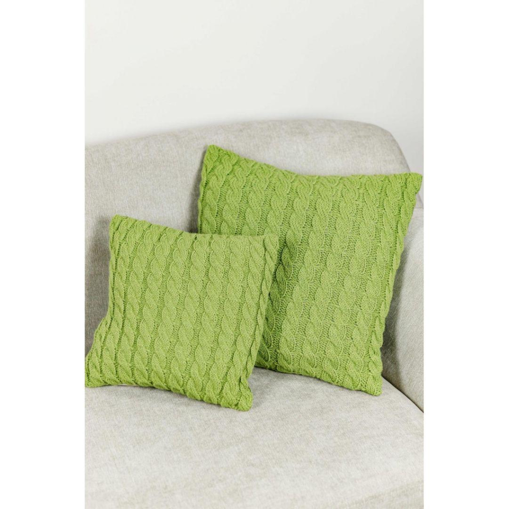 Наволочка Прованс декоративна в'язана Коси травяна 45х45 (028637) - зображення 5