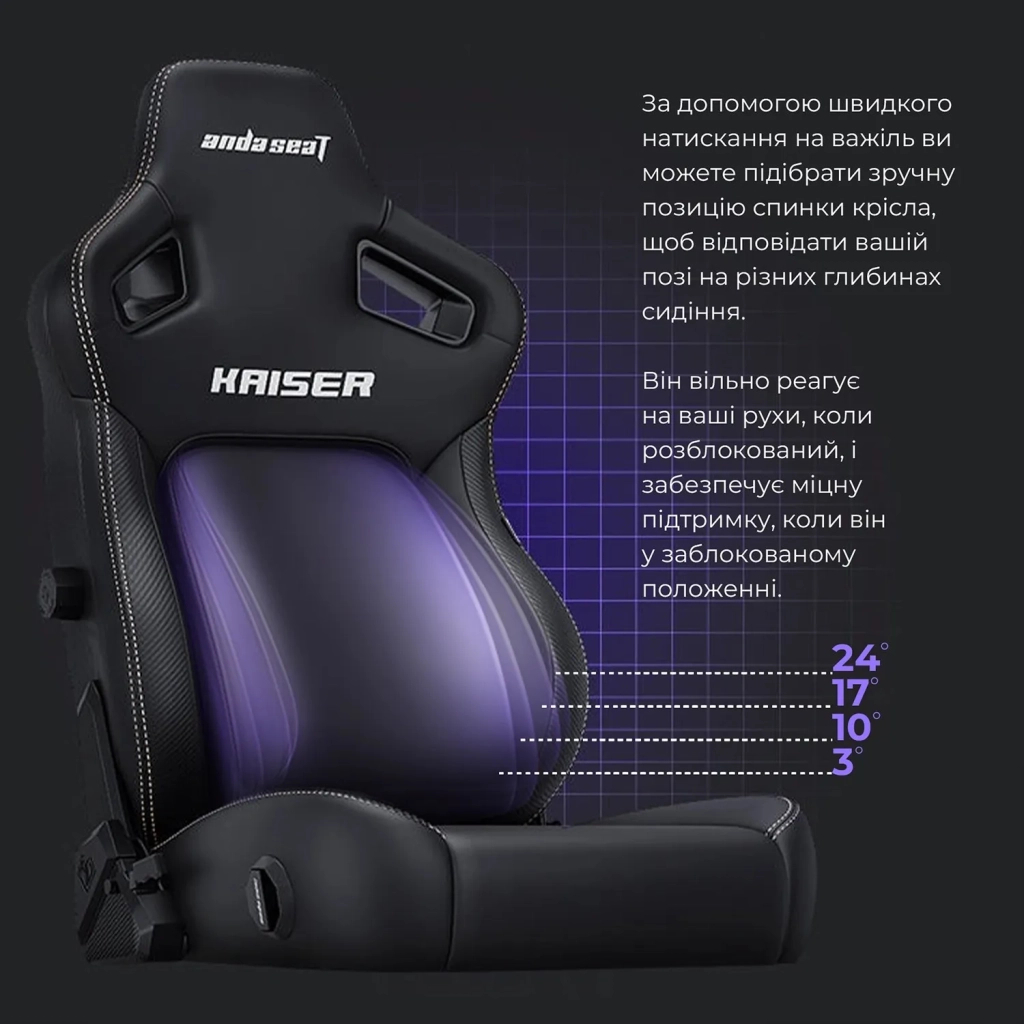 Крісло ігрове Anda Seat Kaiser 4 Fabric Size XL Black (AD12YDDC-XLL-20-B-CF) - зображення 9