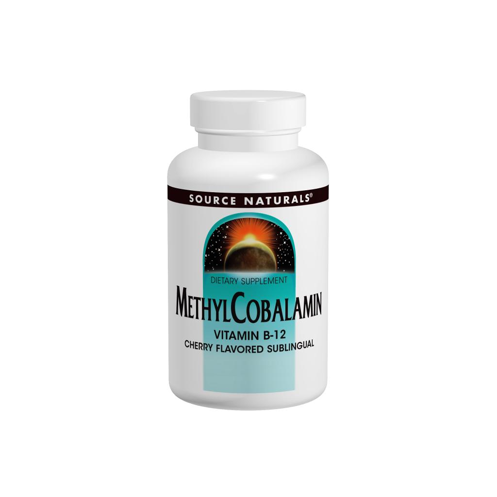 Вітамін Source Naturals Метилкобаламін (В12) 5 мг, Смак Вишні, 60 таблеток для расс (SNS-01329) - зображення 1