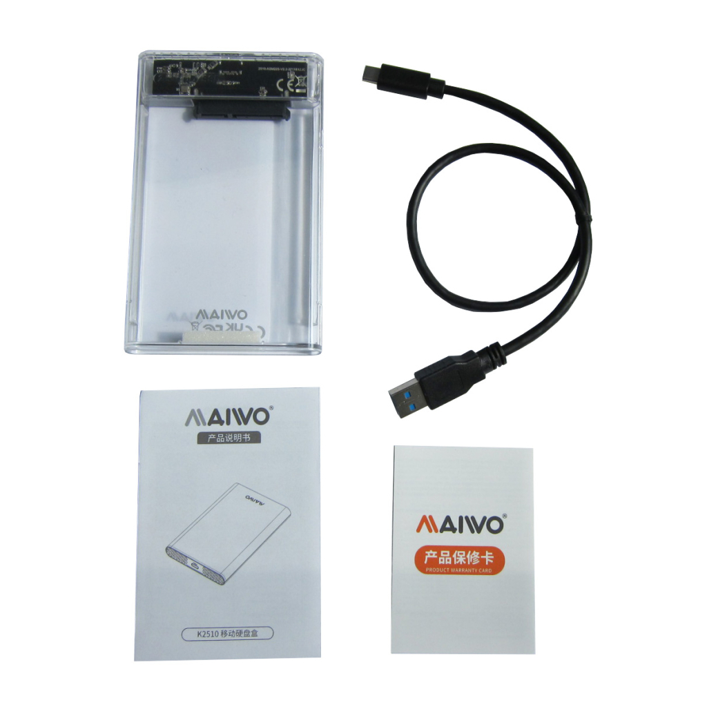 Кишеня зовнішня Maiwo 2.5" SATA/SSD HDD - USB3.1 Gen1 Type-C (K2510) - зображення 5