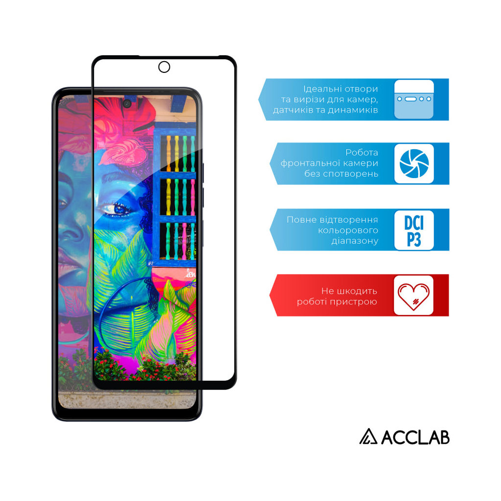 Скло захисне ACCLAB Full Glue Tecno Spark 10 Pro (1283126580567) - зображення 5