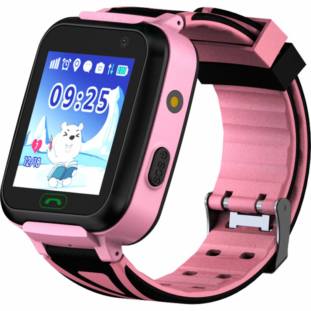 Смарт годинник-телефон GoGPS К07 Pink дитячий з GPS (K07PK) - зображення 1