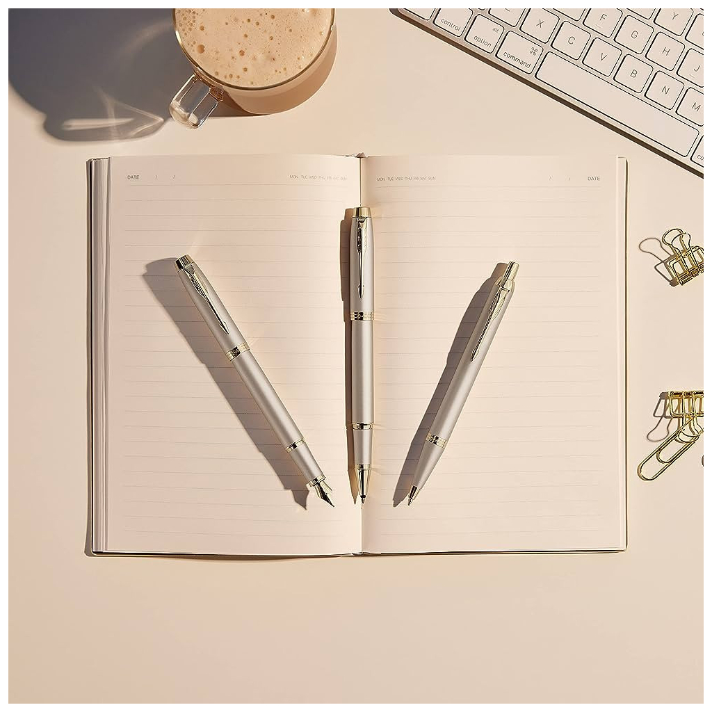 Ручка пір'яна Parker IM 17 Professionals Monochrome Champagne FP F (28 211) - зображення 6