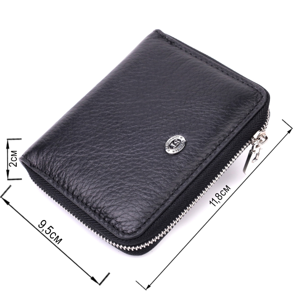 Гаманець ST Leather Шкіряний Чорний (19483) - зображення 3