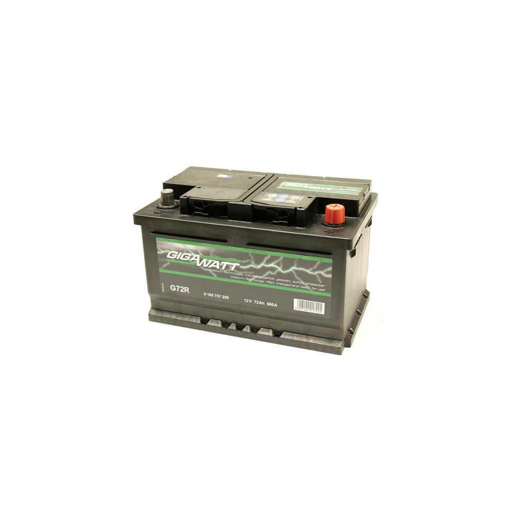 Акумулятор автомобільний GigaWatt 72А (0185757209) - зображення 2