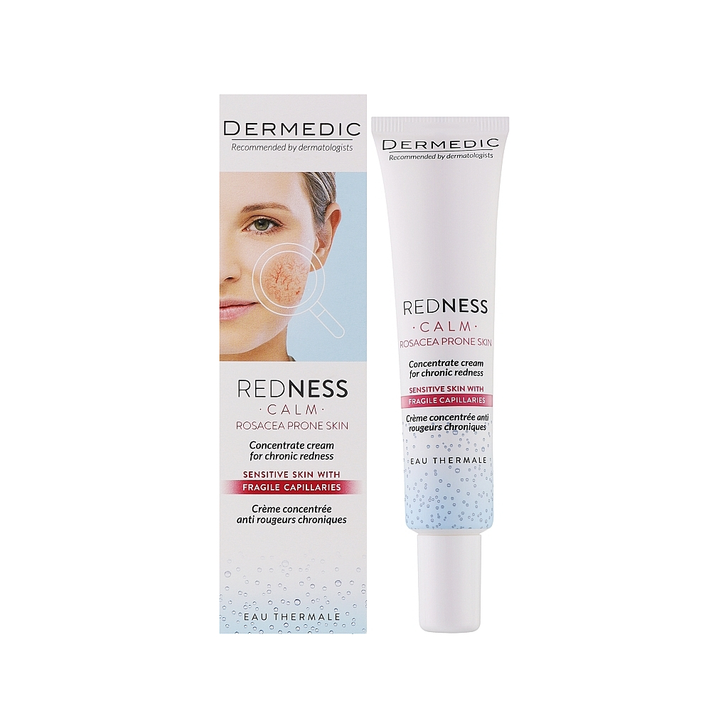 Крем для обличчя Dermedic Redness Calm Крем-концентрат для шкіри з куперозом 40 мл (5901643176501) - зображення 1