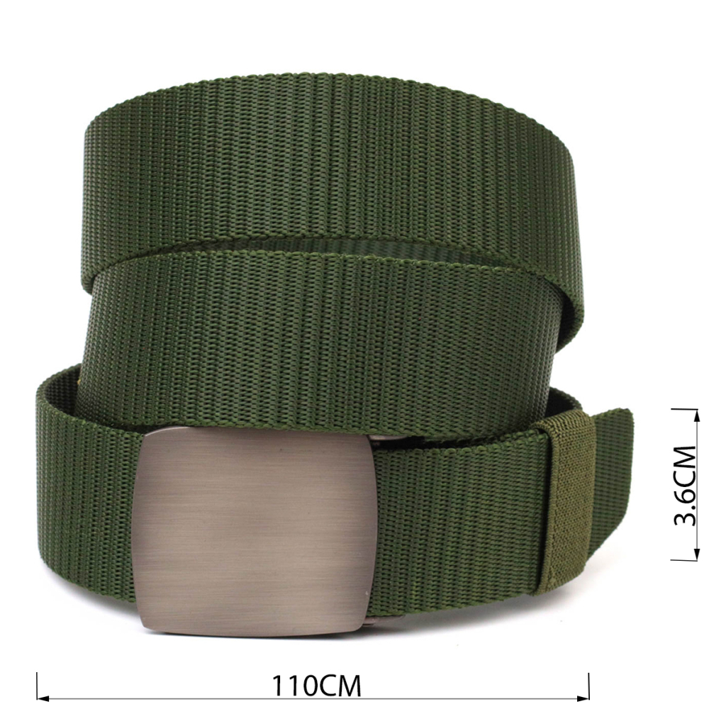 Ремінь Vintage З металевою пряжкою з текстилю Зелений (20595) - изображение 3