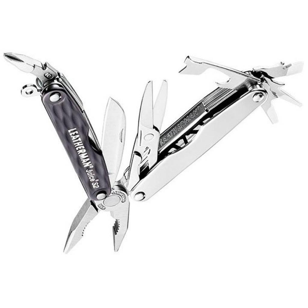 Мультитул Leatherman Juice C2 - Granite Gray, зі шкіряним чохлом, подар. коробка (831981) - зображення 4