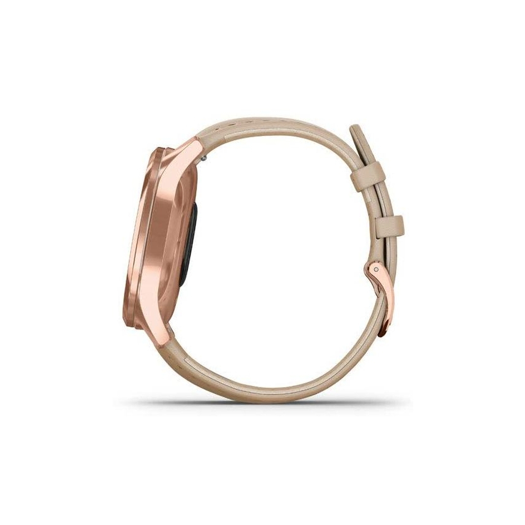 Смарт-годинник Garmin vivomove Luxe, RoseGold, Light Sand, Leather (010-02241-21) - зображення 8