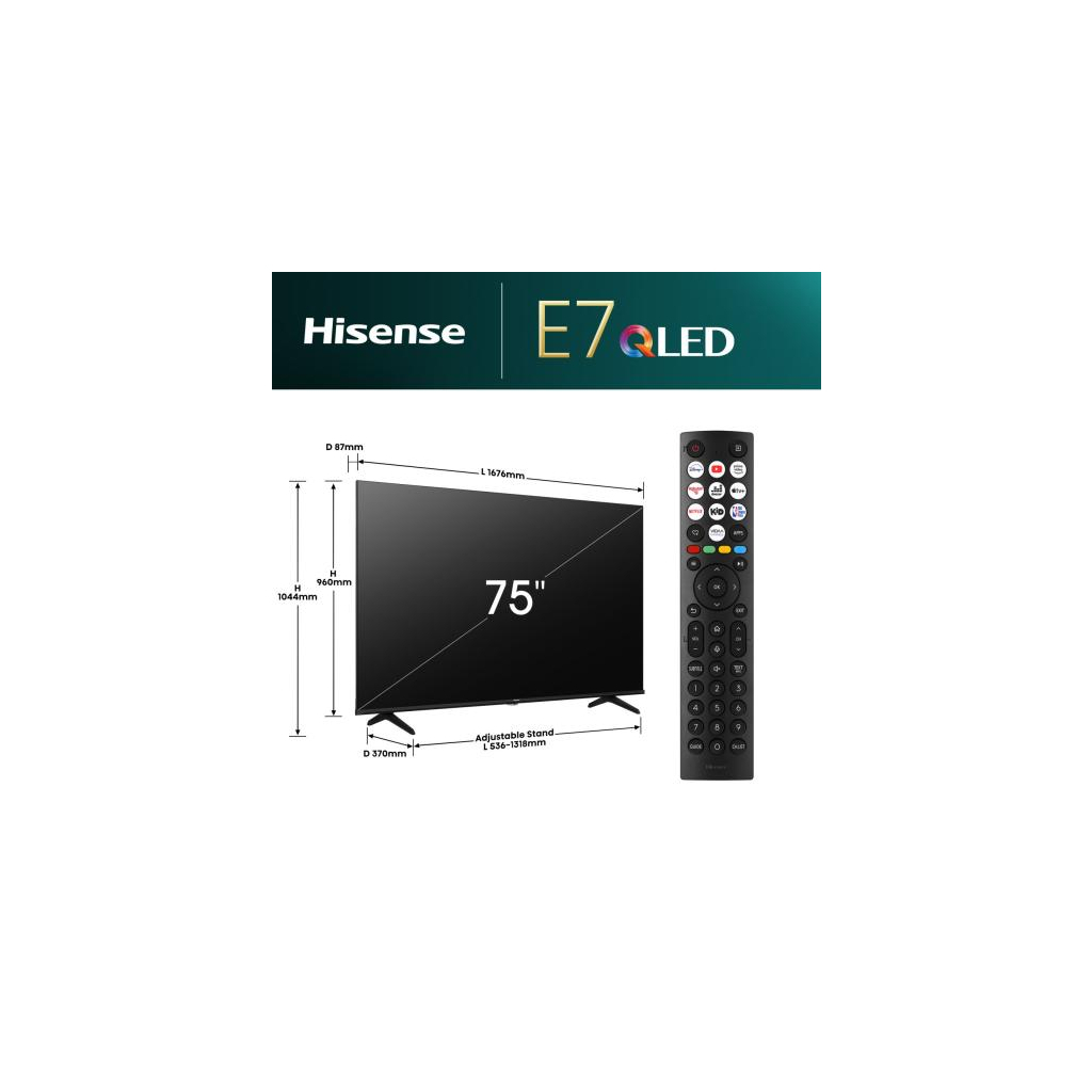 Телевізор Hisense 75E7NQ - зображення 2
