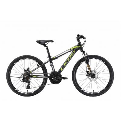 Велосипед Leon 24" JUNIOR 2018 AM 14G DD рама-12,5" Al чорно-салатовий (OPS-LN-24-011) - зображення 1