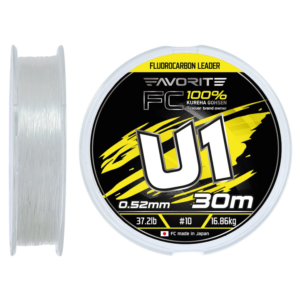 Флюорокарбон Favorite U1 FC 30m 10/0.52mm 37.2lb/16.86kg (1693.12.21) - зображення 1