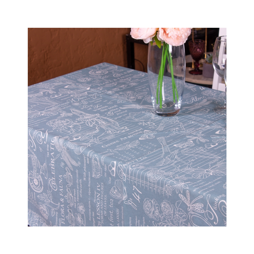 Скатертина MirSon Рогожа №211 Green Birds 100x130 см (2200006723271) - зображення 3