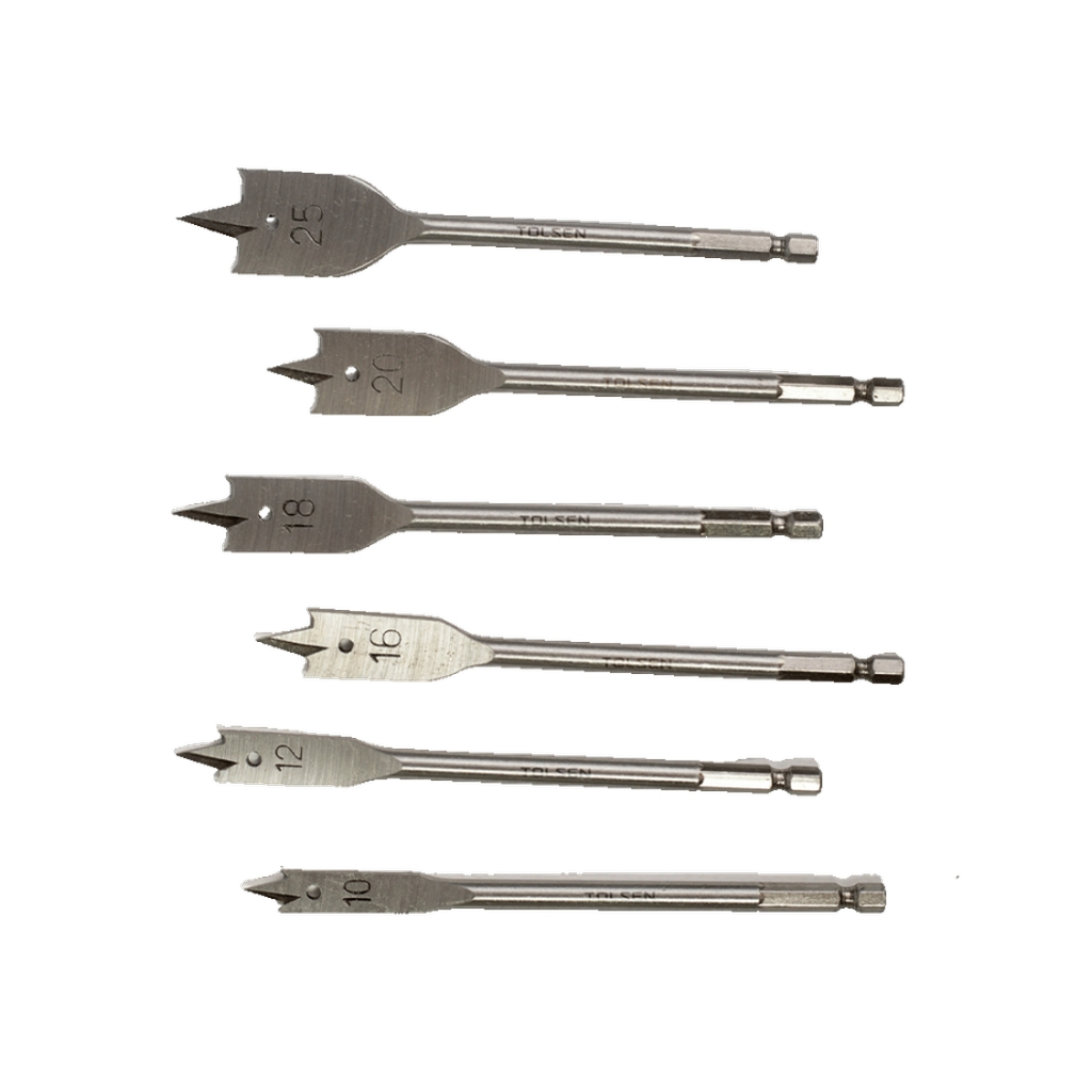 Набір свердл Tolsen пласких по дереву 6 шт 10, 12, 16, 18, 20, 25мм (75655) - зображення 5