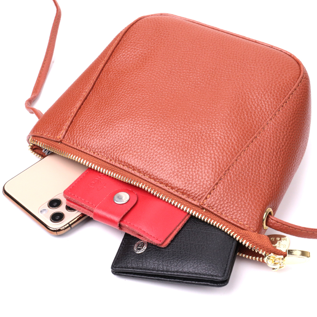 Сумка Vintage Жіноча через плече з натуральної шкіри Коричнева (22300) - зображення 8