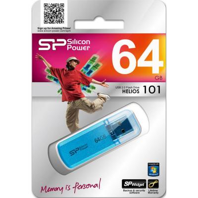 USB флеш накопичувач Silicon Power 64GB Helios 101 Blue USB 2.0 (SP064GBUF2101V1B) - зображення 6