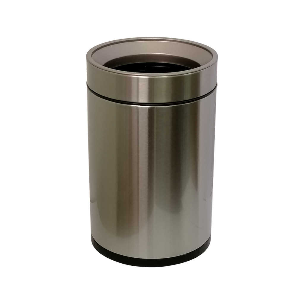 Контейнер для сміття JAH круглий без кришки срібний металік 12 л (6338) - изображение 1