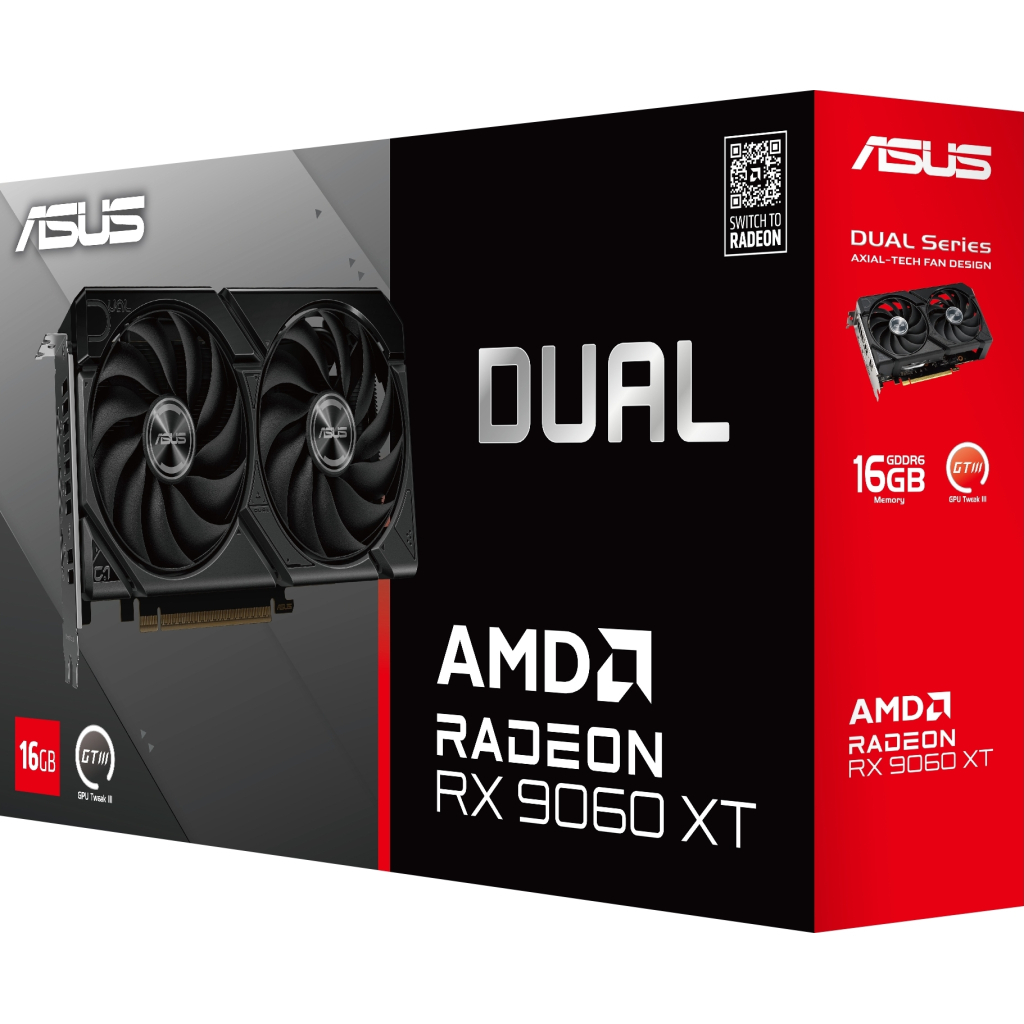 Відеокарта ASUS Radeon RX 9060 XT 16Gb DUAL OC (DUAL-RX9060XT-16G) - зображення 12