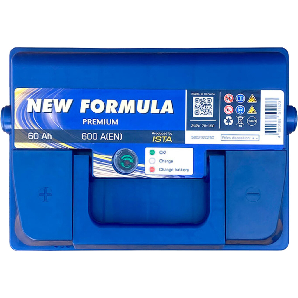 Акумулятор автомобільний NEW FORMULA PREMIUM 60Ah (+/-) (600EN) (5602320250) - зображення 2