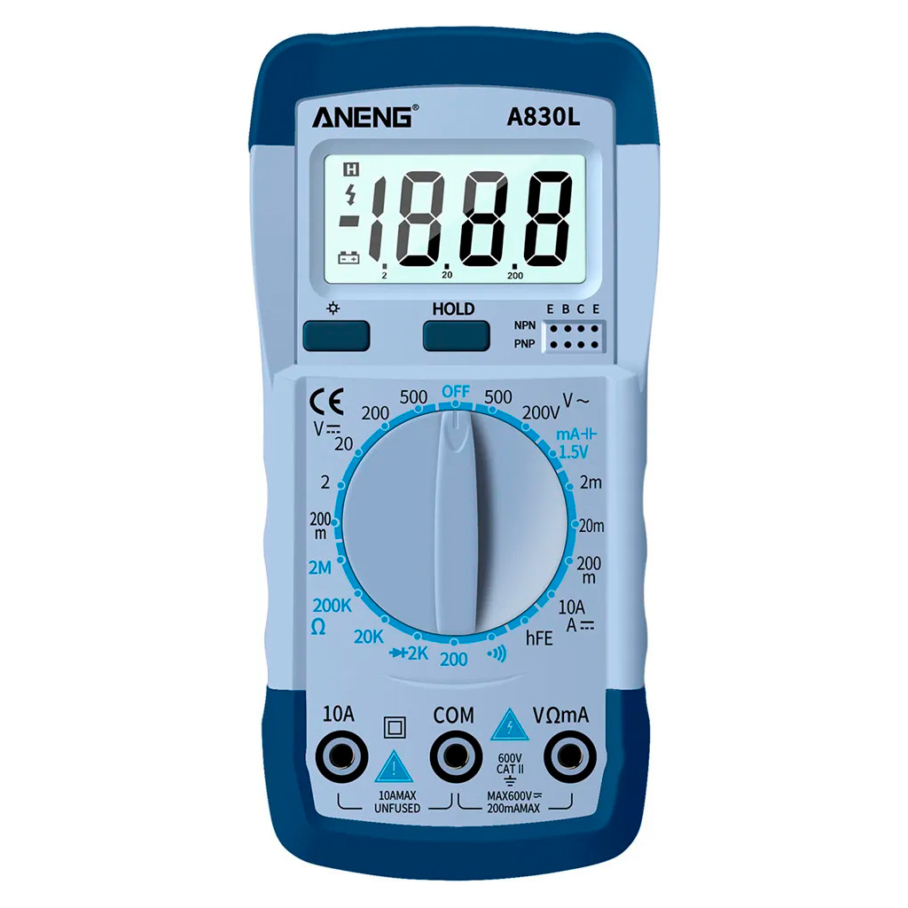 Цифровий мультиметр ANENG AN-A830L, V, A, R (AN-A830L) - зображення 1
