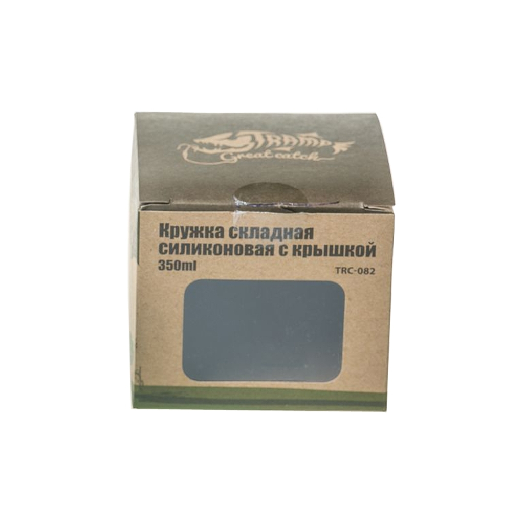 Чашка туристична Tramp силіконова з кришкою 350 мл Green (UTRC-082-green) - зображення 3