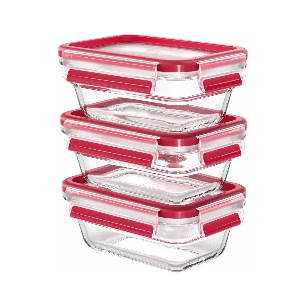 Харчовий контейнер Tefal Master Seal, Набір 3шт., скло, прозорий (N1051110) - изображение 1