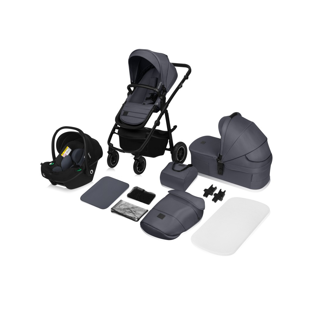 Коляска Lionelo 3 в 1 AMBER PLUS 3IN1 GREY GRAPHITE (LO-AMBER PLUS 3IN1 GREY GRAPHITE) - зображення 12