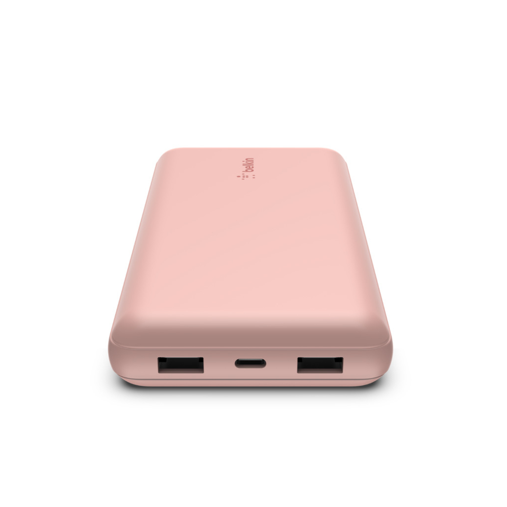 Батарея універсальна Belkin 20000mAh 15W, Dual USB-A, USB-C Rose Gold (BPB012BTRG) - зображення 7