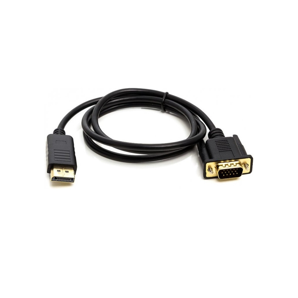 Кабель мультимедійний DisplayPort (M) ещ VGA (M) 1.0m PowerPlant (CA911882) - зображення 1