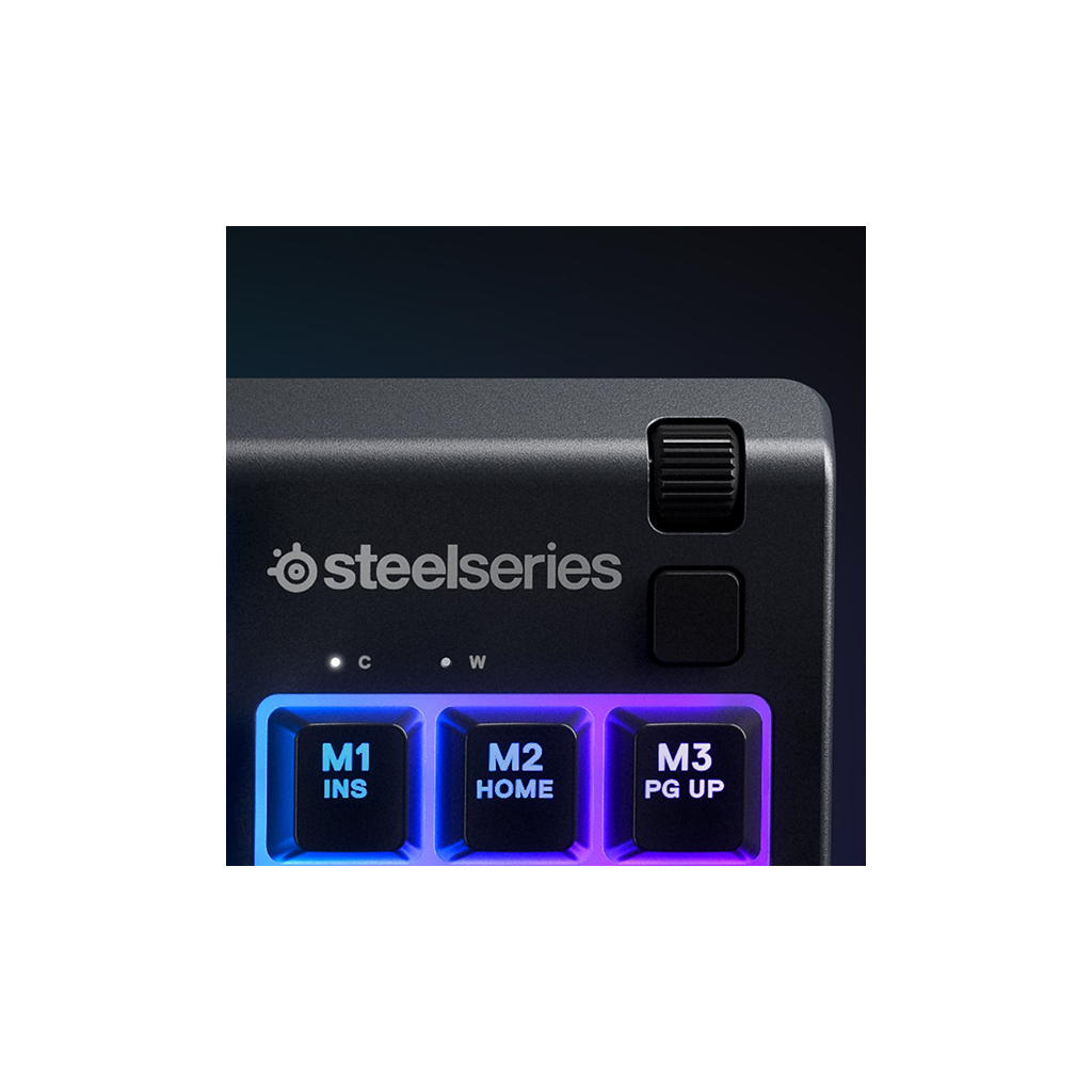 Клавіатура SteelSeries Apex 3 TKL UA USB Black (64831) - зображення 4
